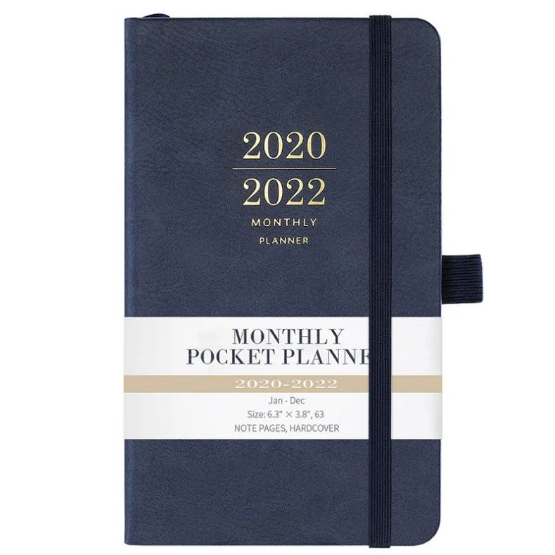 2022 Custom Luxury Hardcover A6 Agenda Monthly Diary Notebooks Wedding Planners with Pen Holder